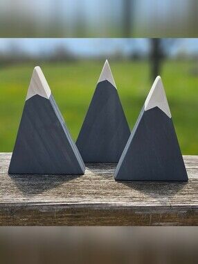 Wood Mountains - Natural & Gray Handmade Home Decor